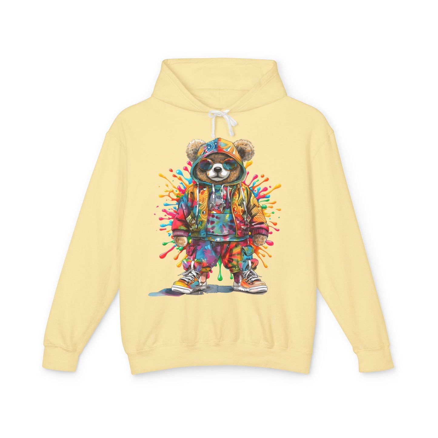 urban bear design hooded sweatshirt
