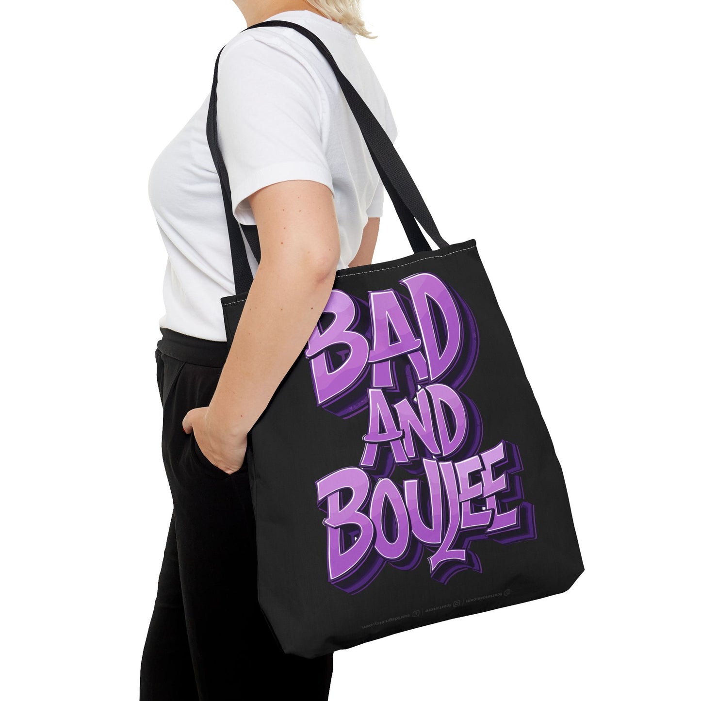 bad and boujee tote bag (aop)