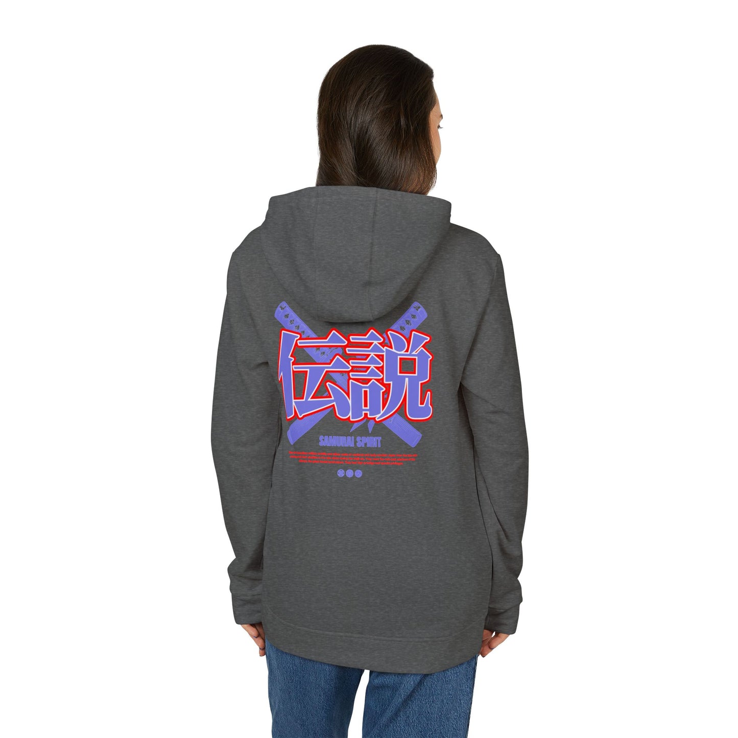 adidas japanese anime design fleece hoodie