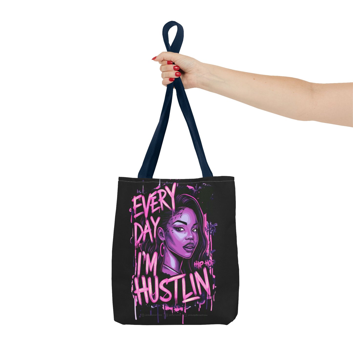 every day i'm hustling tote bag (aop)