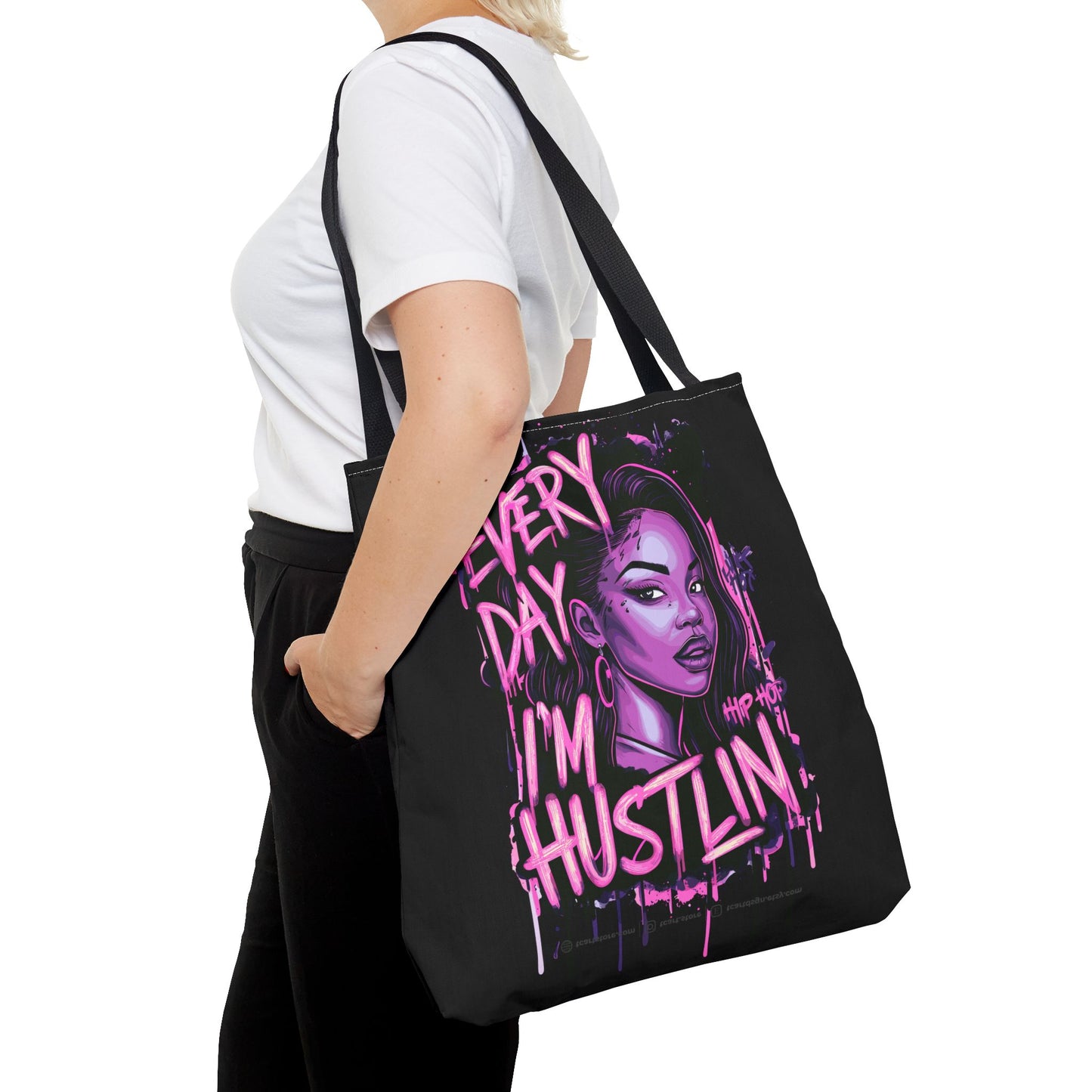 every day i'm hustling tote bag (aop)