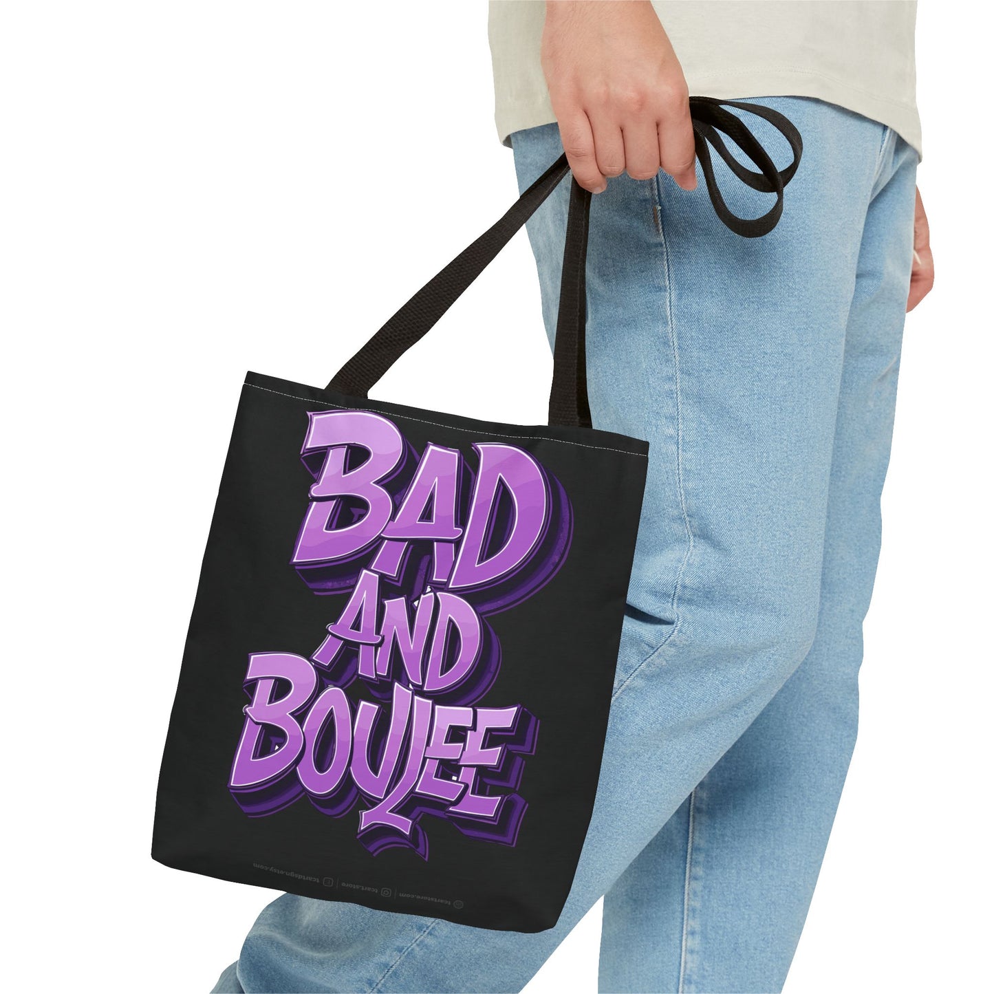 bad and boujee tote bag (aop)