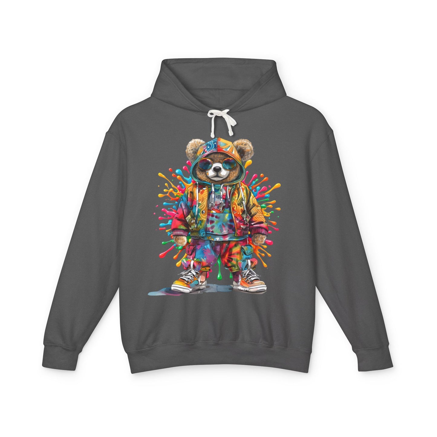 urban bear design hooded sweatshirt