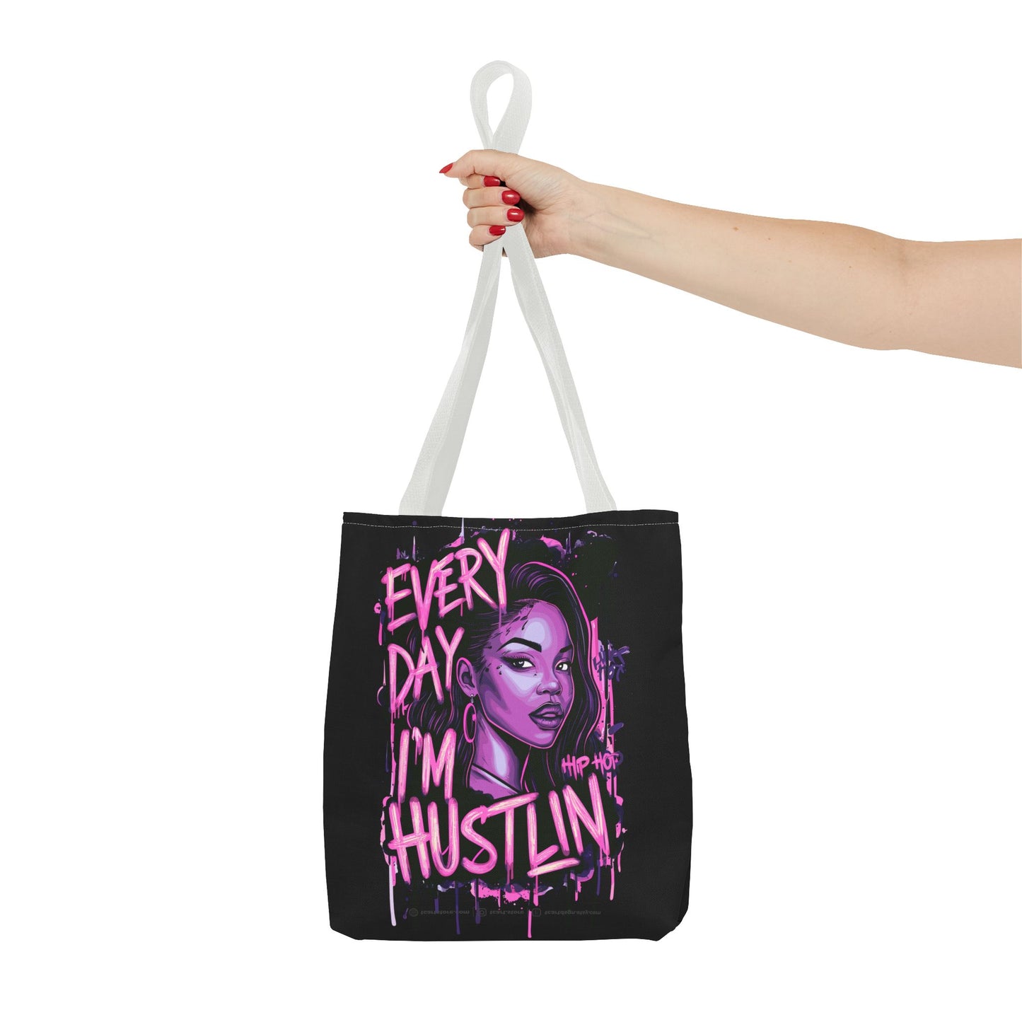 every day i'm hustling tote bag (aop)