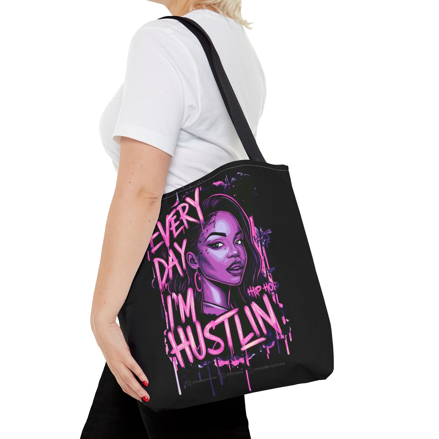 every day i'm hustling tote bag (aop)
