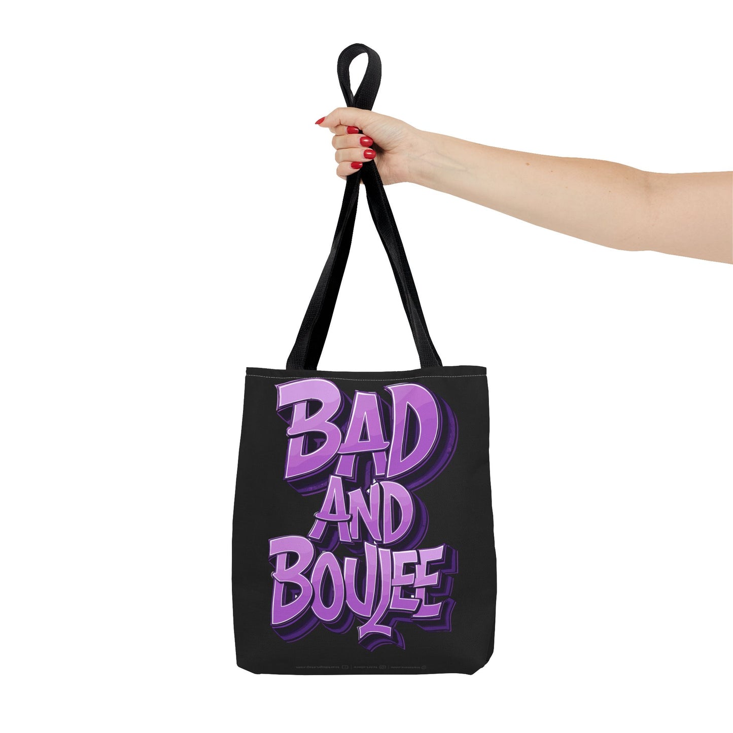 bad and boujee tote bag (aop)