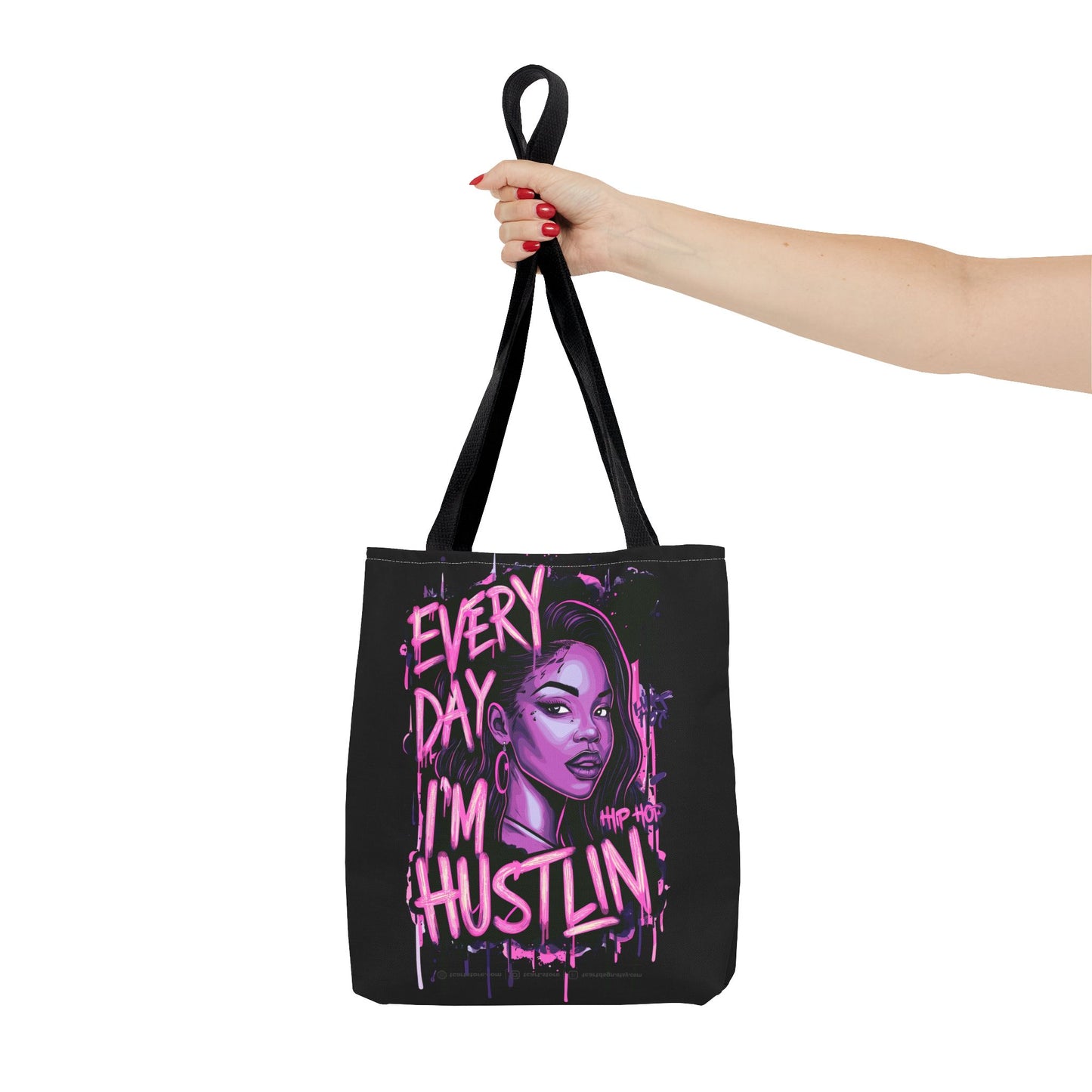 every day i'm hustling tote bag (aop)