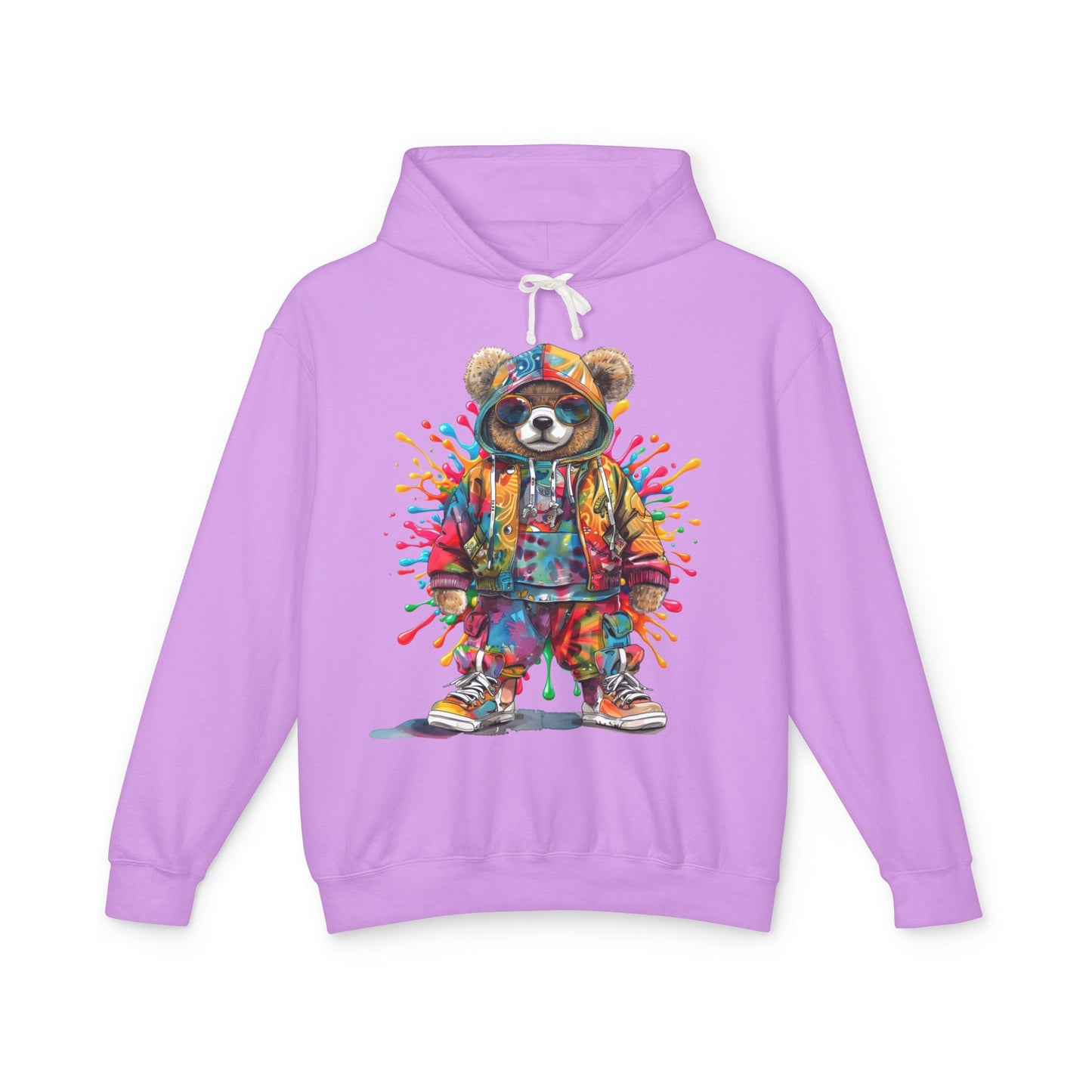 urban bear design hooded sweatshirt