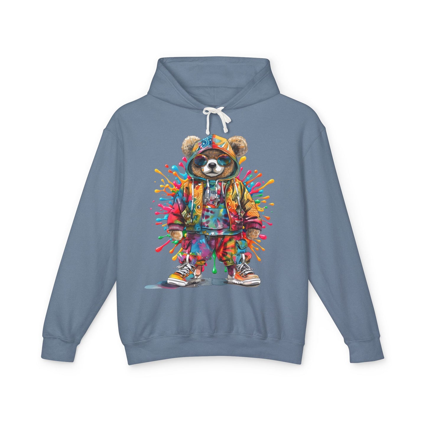 urban bear design hooded sweatshirt