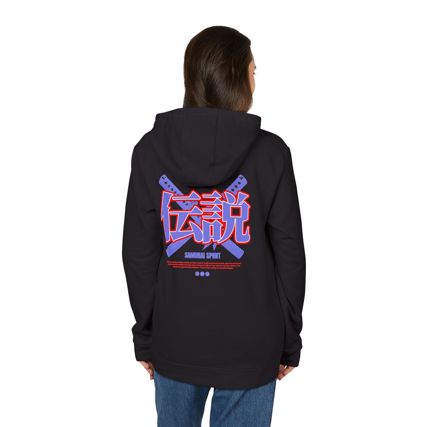 adidas japanese anime design fleece hoodie