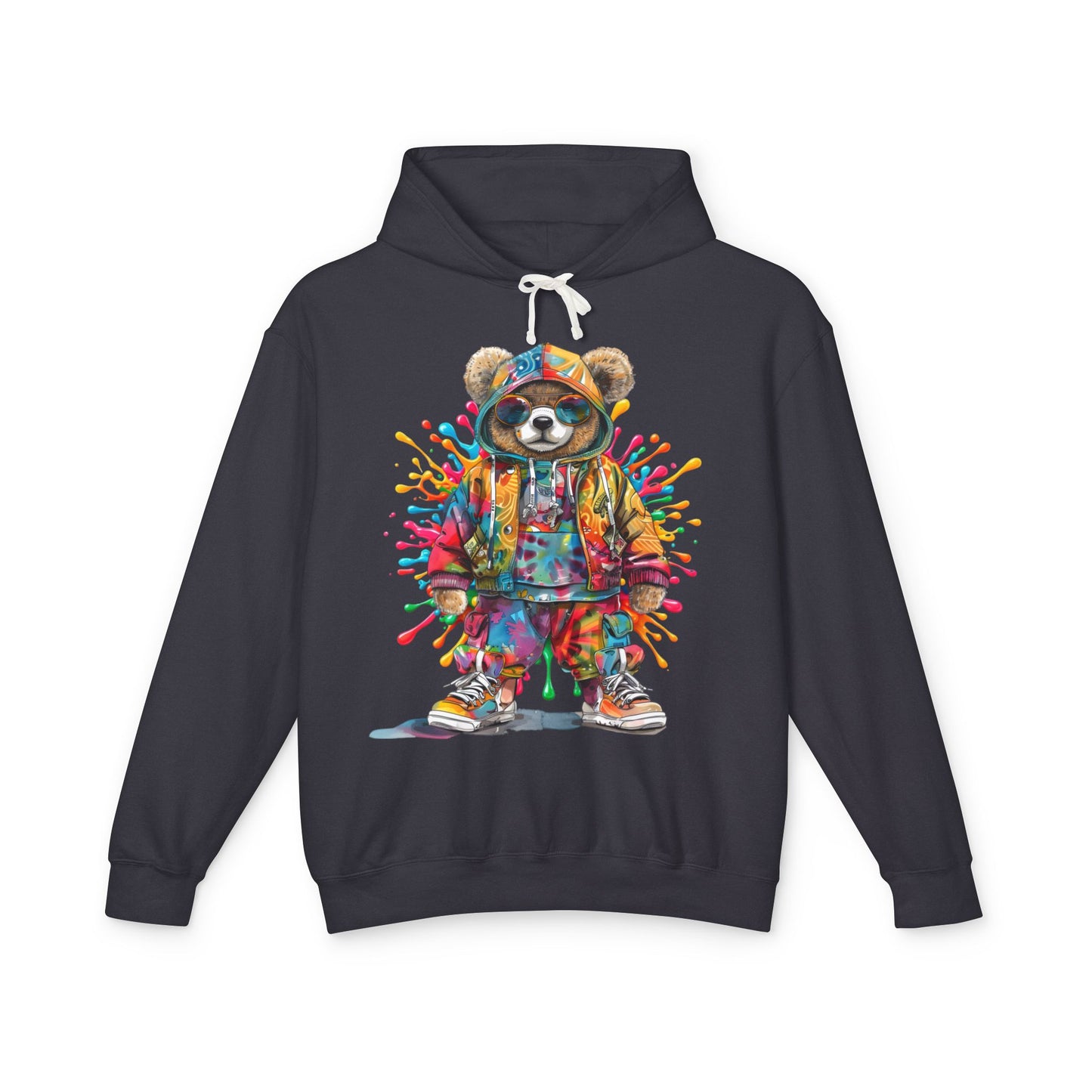 urban bear design hooded sweatshirt