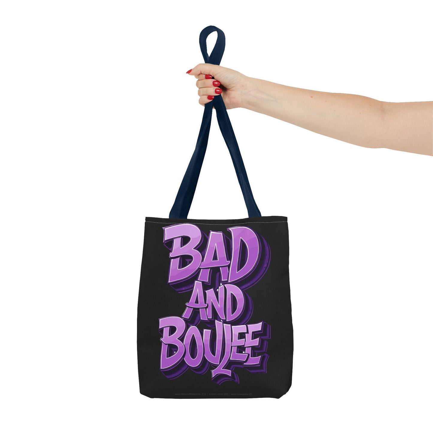 bad and boujee tote bag (aop)