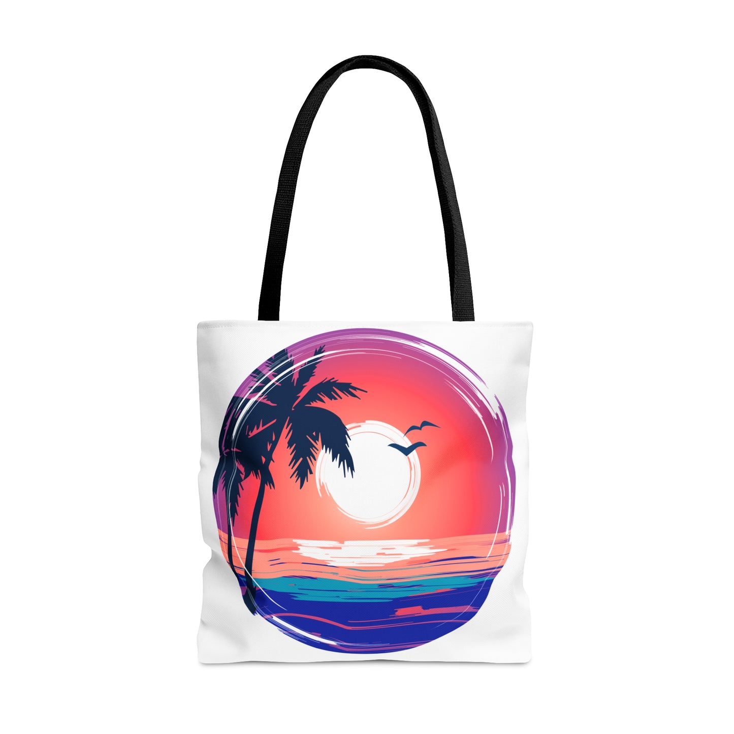 beach sunset tote bag