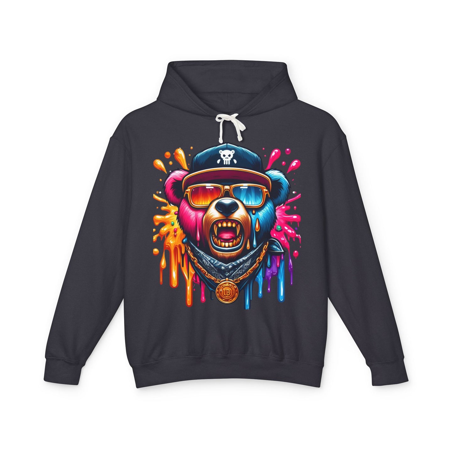 urban hip hop bear hooded sweatshirt