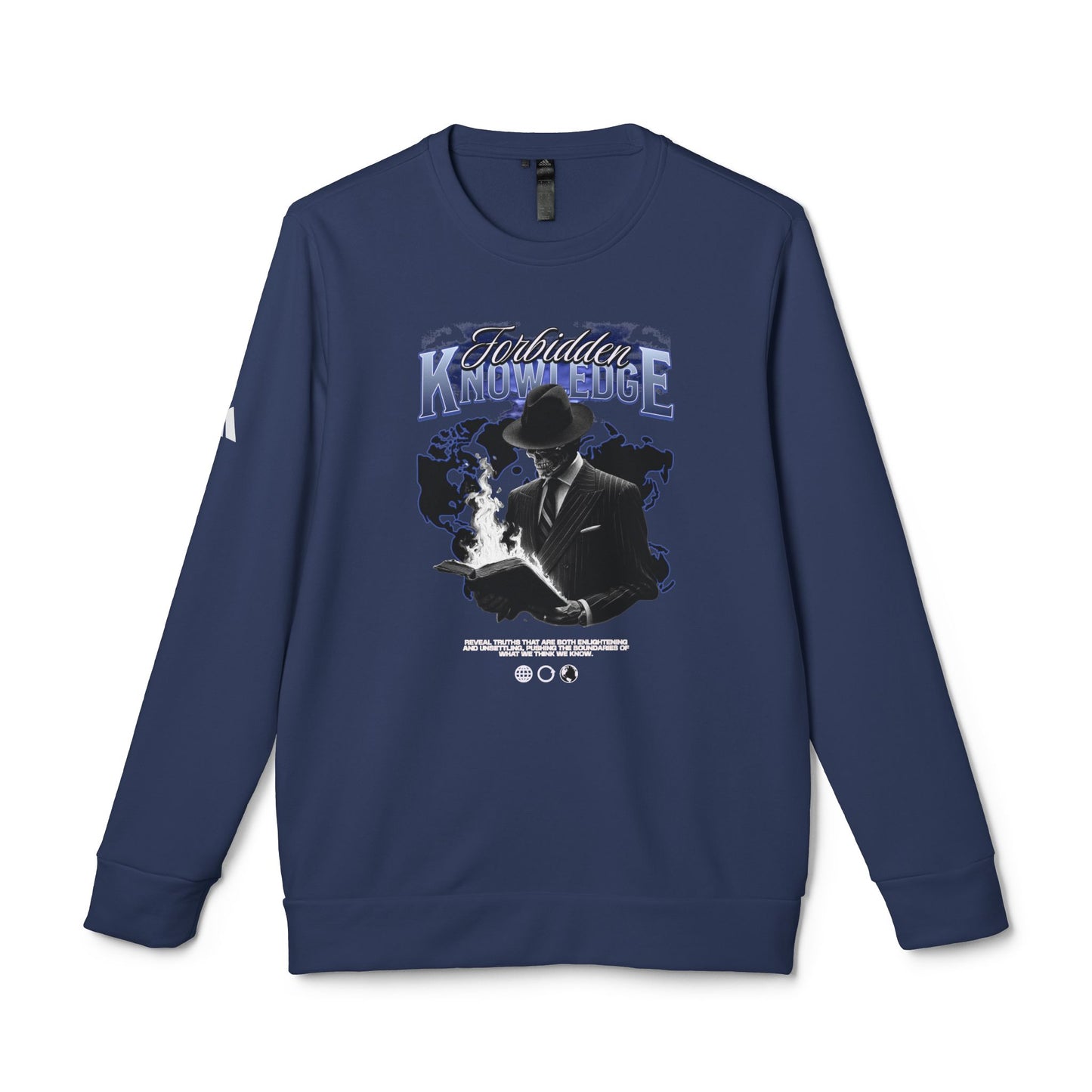 adidas urban design forbidden knowledge fleece crewneck sweatshirt