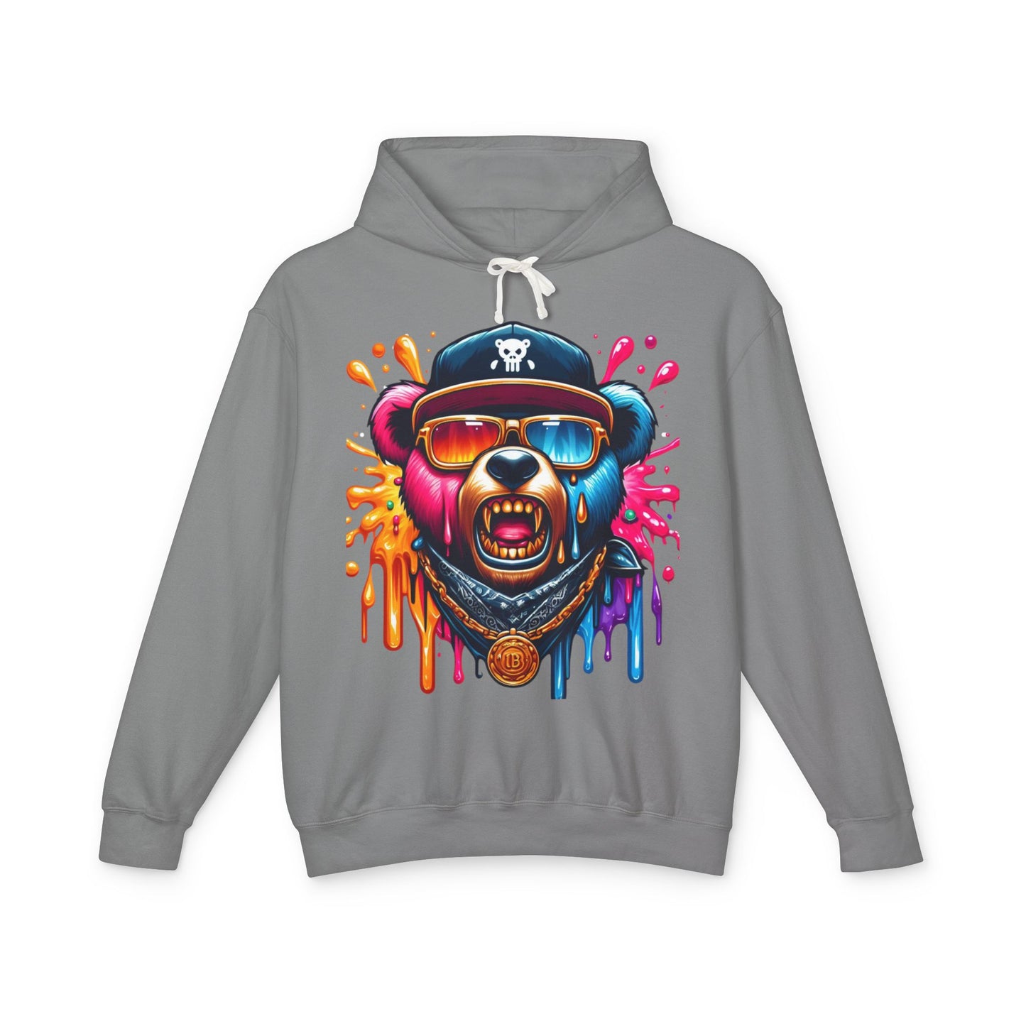 urban hip hop bear hooded sweatshirt