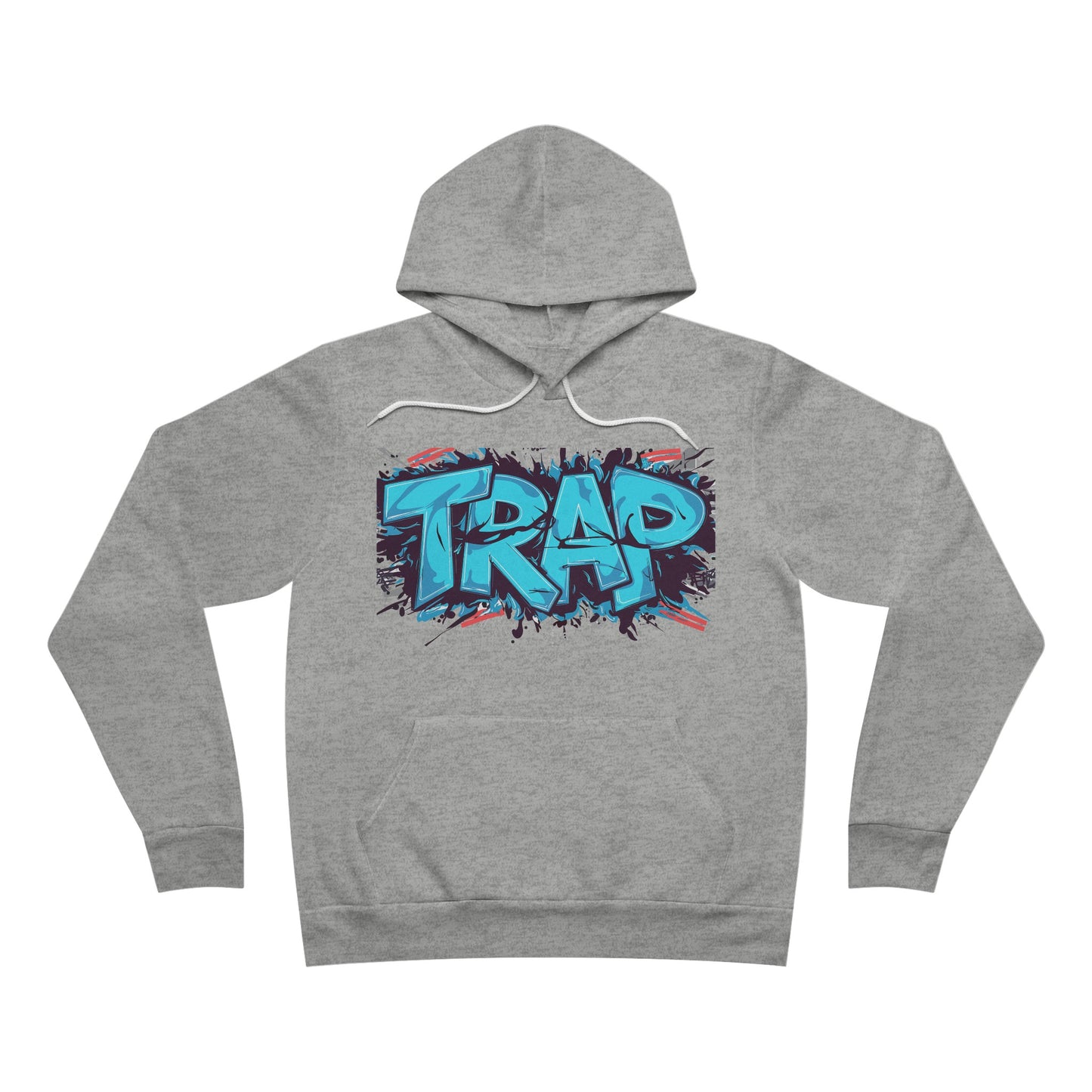 trap urban design fleece pullover hoodie