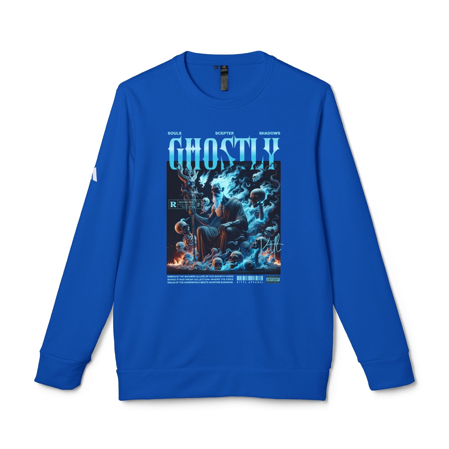 adidas urban ghostly design fleece crewneck sweatshirt