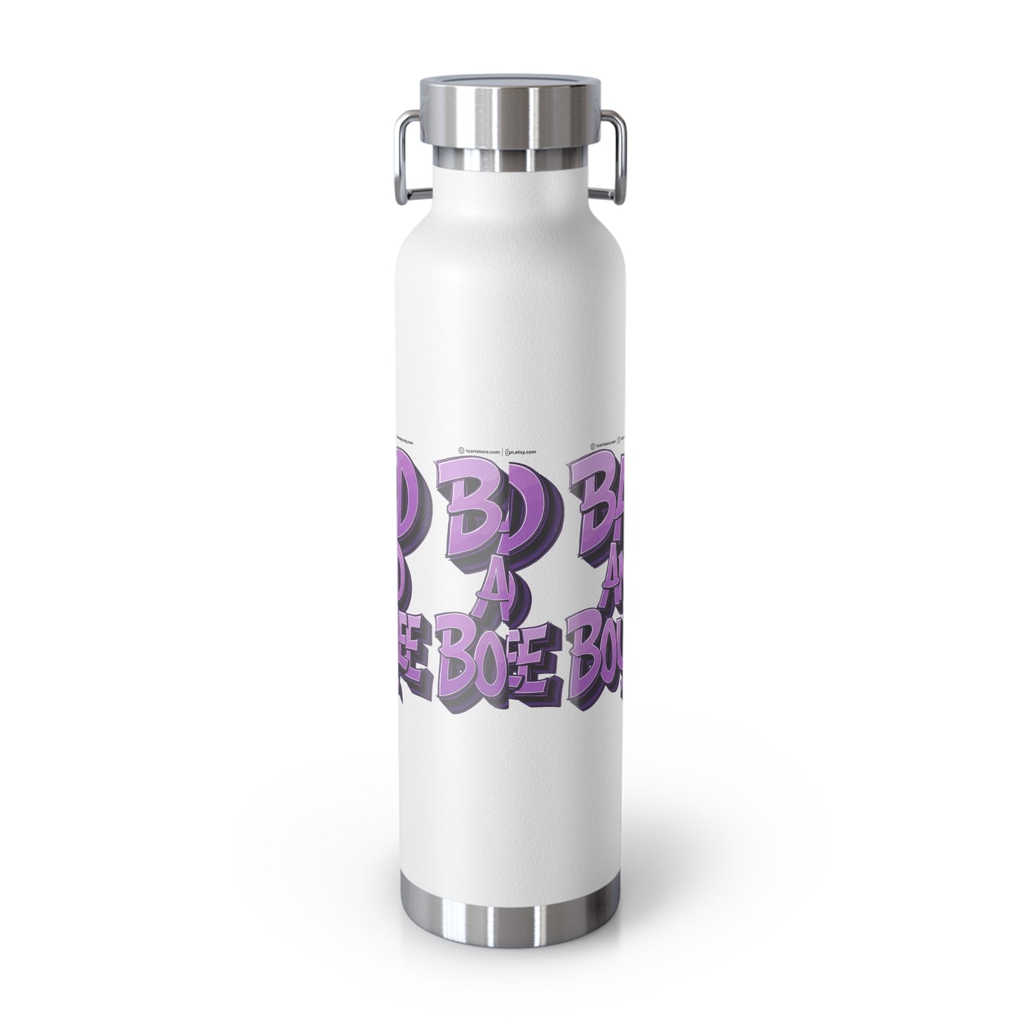 bad and boujee copper vacuum insulated bottle, 22oz