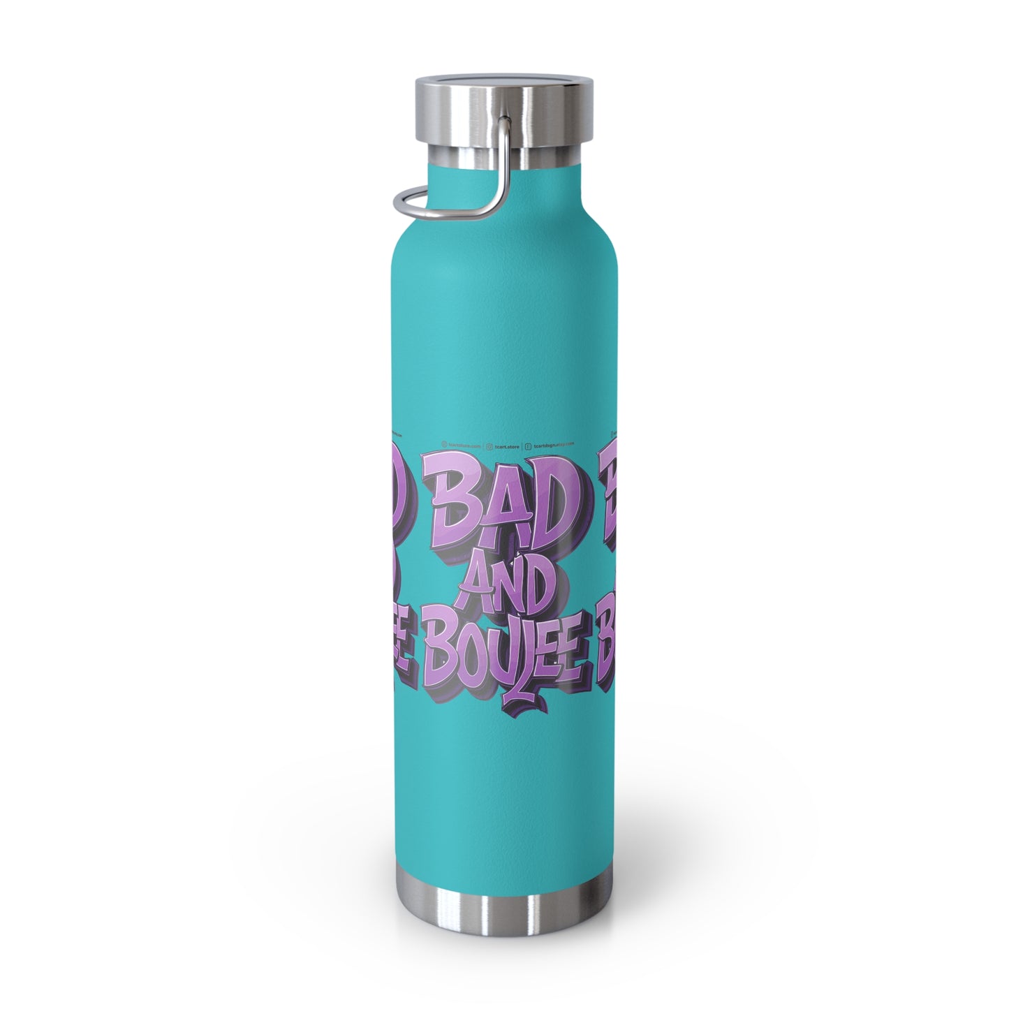 bad and boujee copper vacuum insulated bottle, 22oz