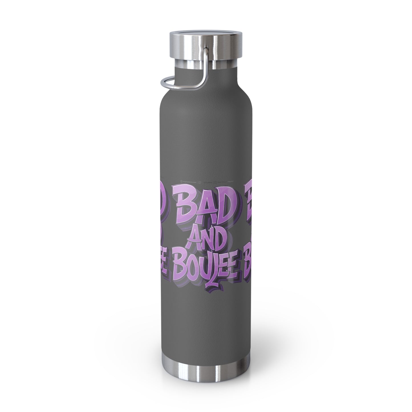 bad and boujee copper vacuum insulated bottle, 22oz