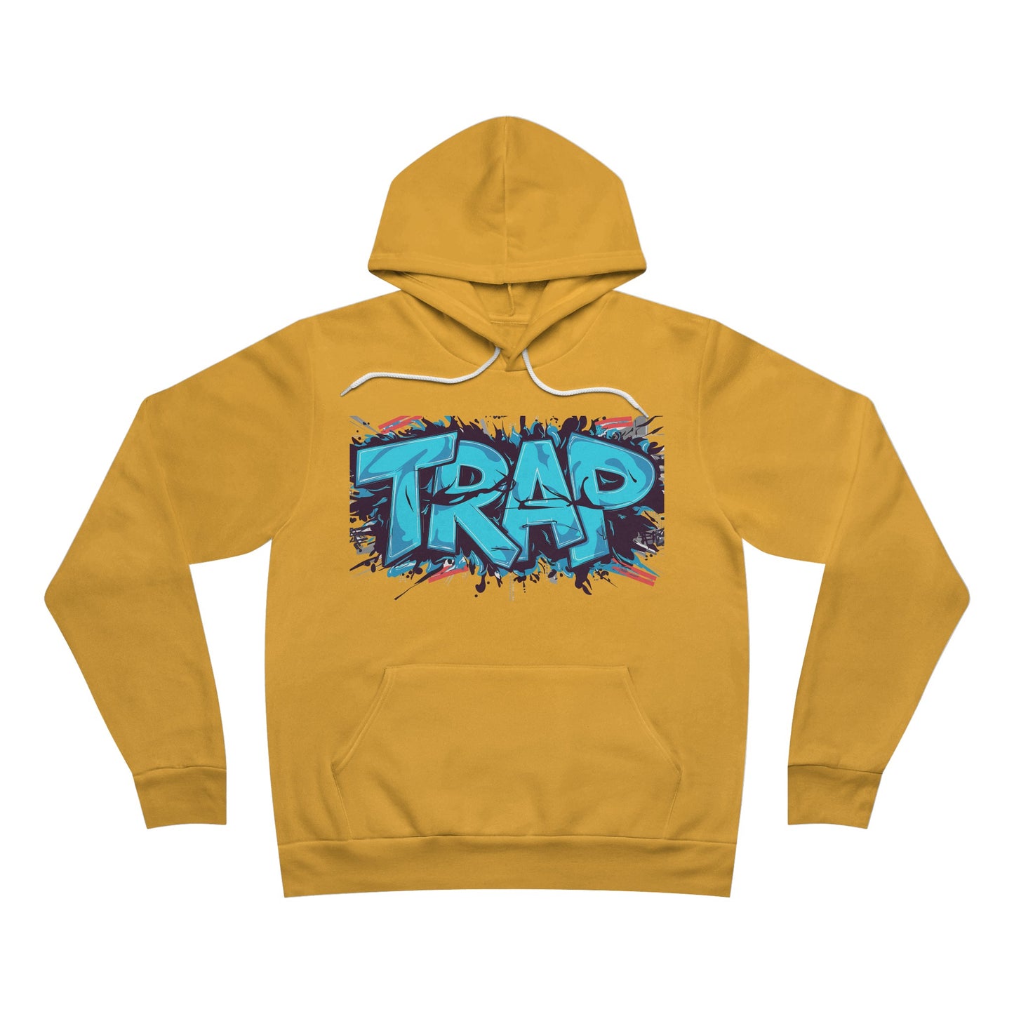 trap urban design fleece pullover hoodie