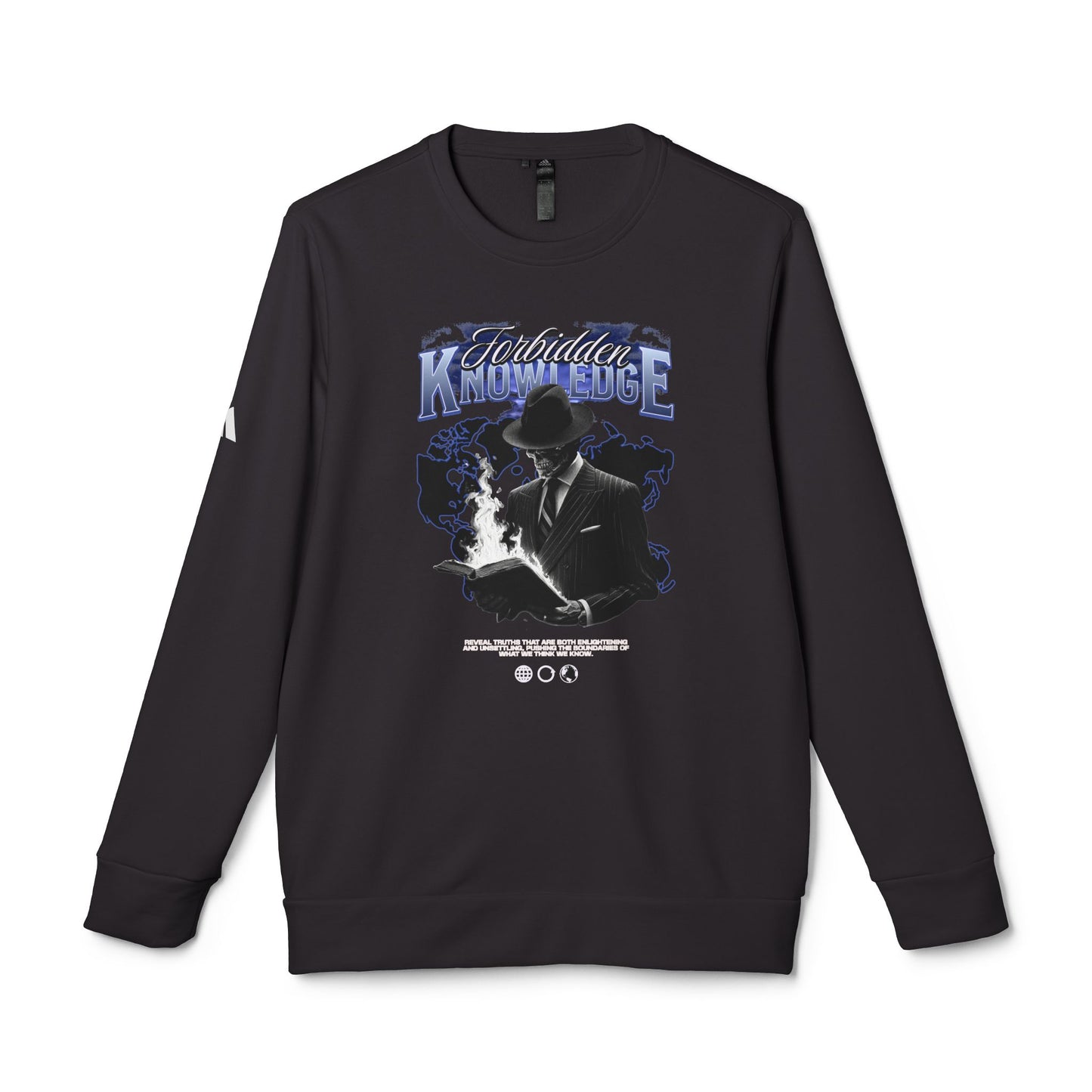 adidas urban design forbidden knowledge fleece crewneck sweatshirt