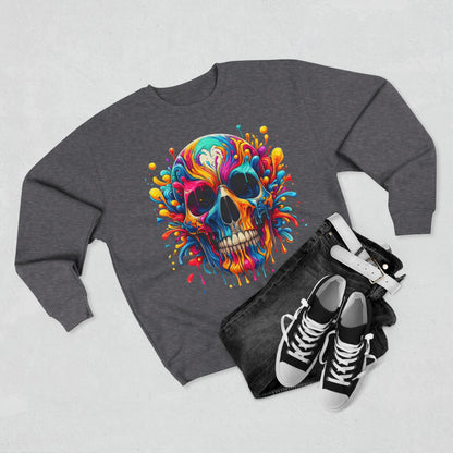 Urban Skull Unisex Sweatshirt - Edgy Streetwear Apparel, Hipster Graphic Jumper, Cool Skeleton Pullover, Trendy Goth Clothing, Alternative