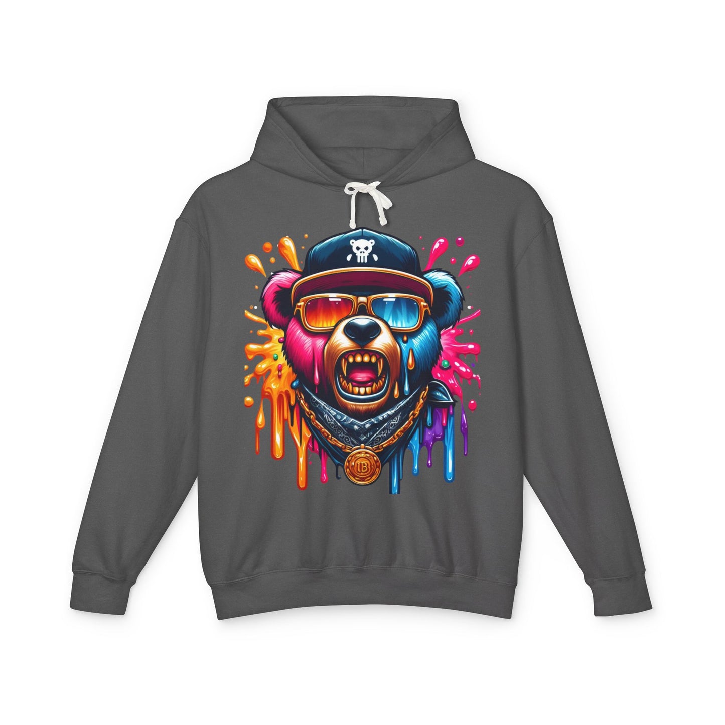 urban hip hop bear hooded sweatshirt