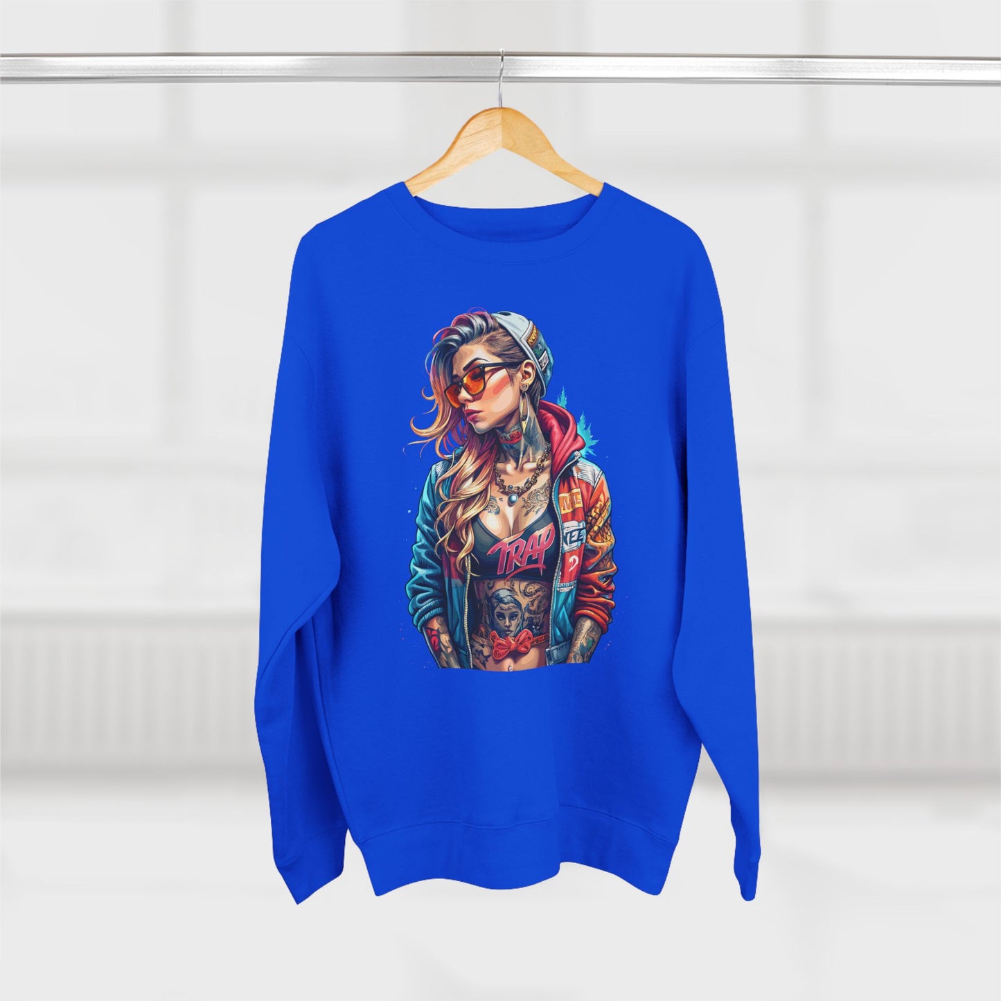 trap music urban design crewneck sweatshirt