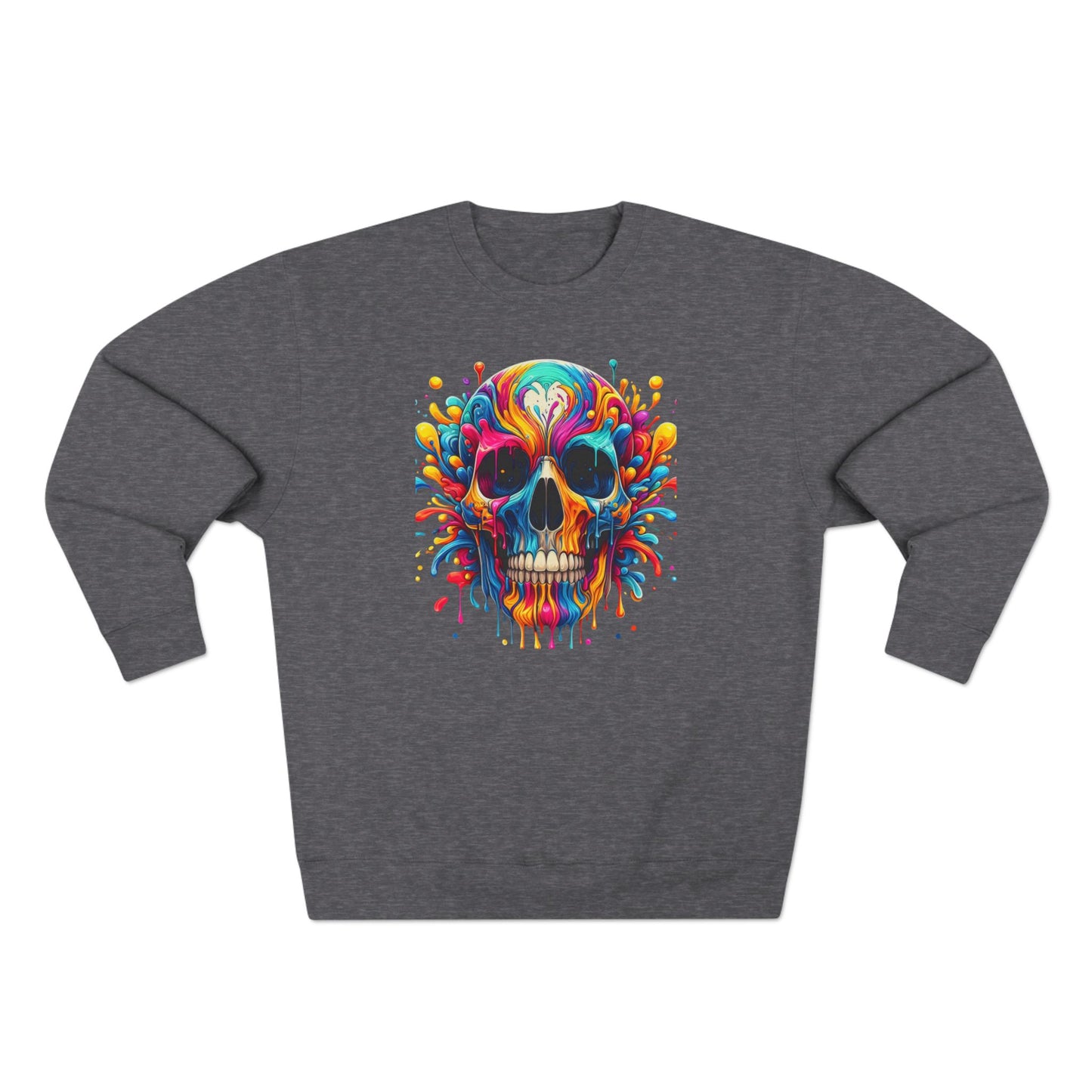 urban skull unisex sweatshirt - edgy streetwear apparel, hipster graphic jumper, cool skeleton pullover, trendy goth clothing, alternative