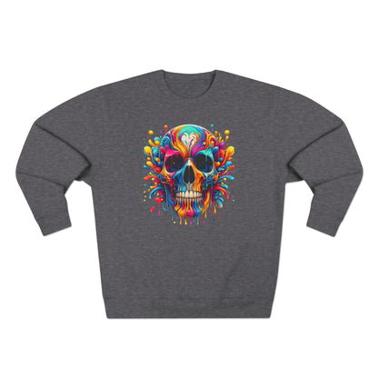 Urban Skull Unisex Sweatshirt - Edgy Streetwear Apparel, Hipster Graphic Jumper, Cool Skeleton Pullover, Trendy Goth Clothing, Alternative